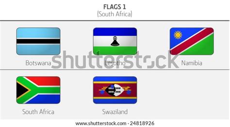 Flags Southern Africa Countries 1 Stock Vector Royalty Free 24818926