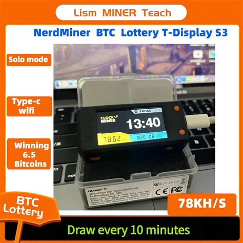 Nerdminer Bitcoin Solo Miner Lilygo Btc Nerd Miner Mineiro Solo V Plus