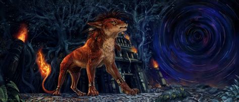 Red XIII By Tatchit Deviantart On DeviantArt Mythical Creatures