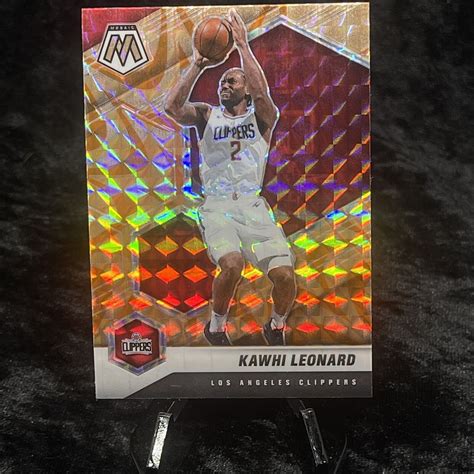 Panini Mosaic Basketball Kawhi Leonard Orange Reactive Prizm