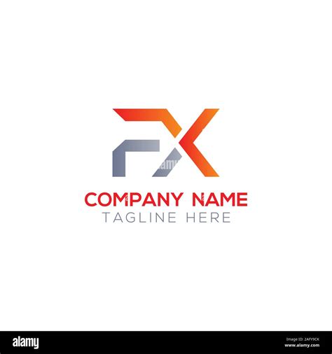 Initial Fx Letter Linked Logo Creative Letter Fx Modern Business Logo