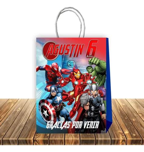 Bolsas Dulces Personalizadas Avengers Unidades Cumplea Os