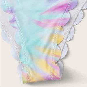 Swim Nwt Tie Dye Halter Scallop Trim Bikini Set Poshmark