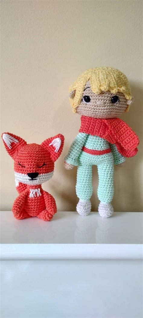 Kit Senhor Raposa E Pequeno Príncipe Amigurumi Crochê Elo7