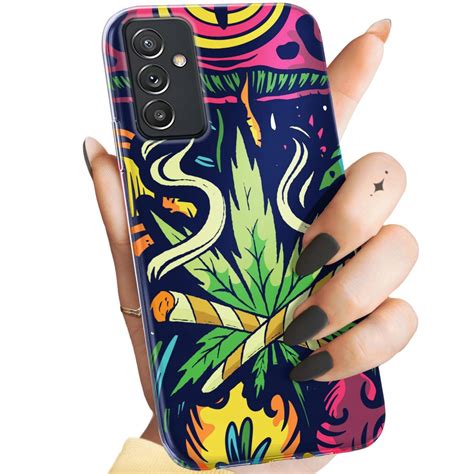 Etui Do Samsung Galaxy A82 5G Wzory Ganja Marihuana Cannabis Zioło