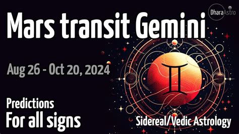 Mars Transit In Gemini 2024 Aug 26 Oct 20 Vedic Astrology