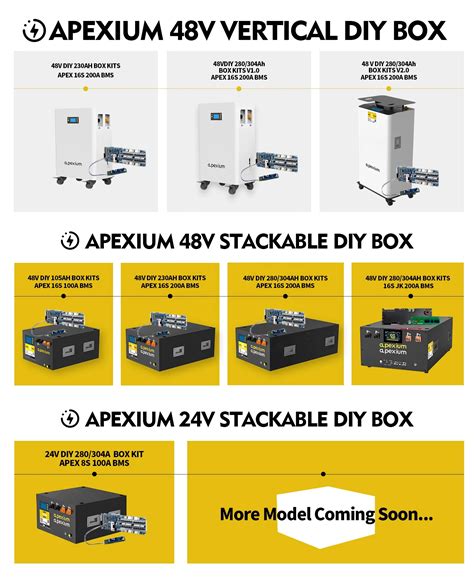 Europe Apexium Customized 24v 48v 280ah Lifepo4 Battery Box 15kwh Apex