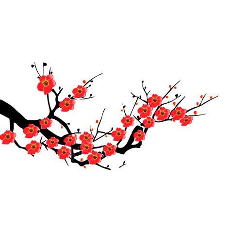 Plum Blossoms Vector Design Images Small Fresh Hand Drawn Plum Blossom