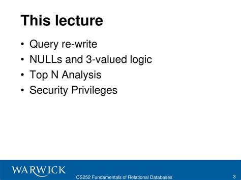 Ppt Cs 252 Fundamentals Of Relational Databases Sql5 Powerpoint Presentation Id 3420617