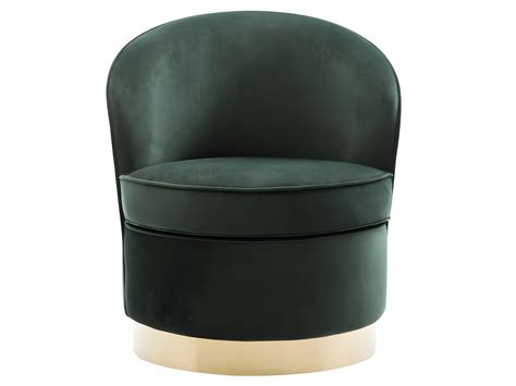 Fauteuil Sanela En Velours Vert Sapin Base M Tal Dor