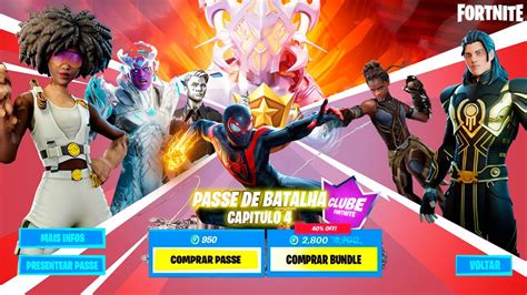 PASSE DE BATALHA Do CAPITULO 4 Temporada 1 Fortnite POSSIVEIS NOVAS