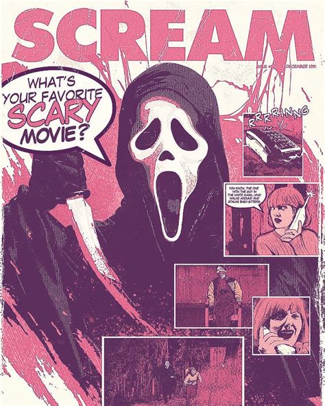 Pink Scream 💀 Pôsteres Art Deco Poster Decoração Cartazes Gráficos