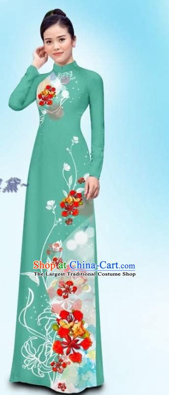 Wine Red Vietnam Dress Custom Uniforms Traditional Asian Ao Dai