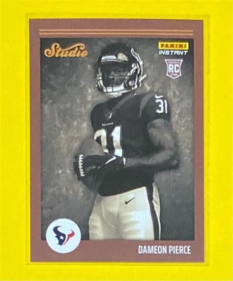 2022 Panini Instant Dameon Pierce STUDIO ROOKIES 1 911 SP Houston