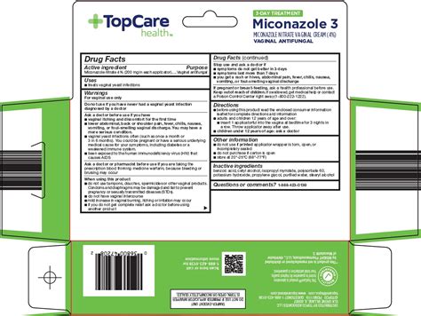 Topco Miconazole 3 Miconazole Nitrate Cream