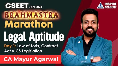 CSEET Marathon OF Legal Aptitude By CA Mayur Agarwal JAN 24 DAY 01