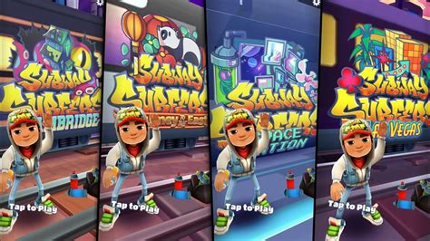 Subway Surfers Cambridge Vs Las Vegas Vs Journey To The East Vs Space