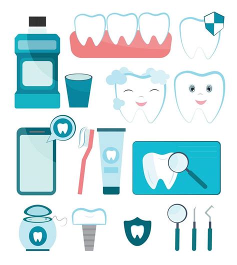 A Set Of Elements For Dentistry Accessories For Dental Care Oral