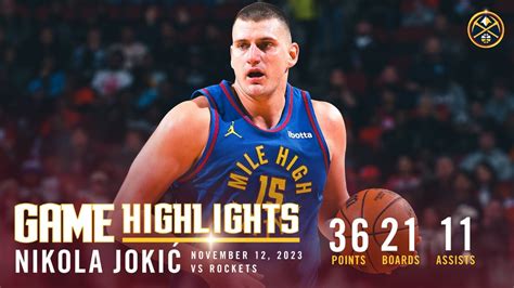 Nikola Joki Gets His Fourth Triple Double Of Season Full Game