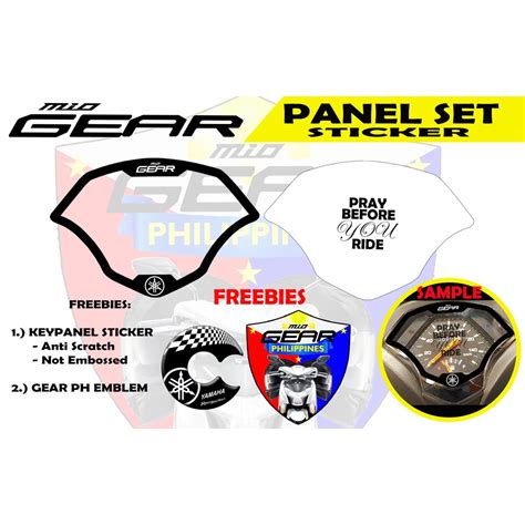 Yamaha Mio Gear Panel Gauge Protector W Freebies Mio Gear Stickers