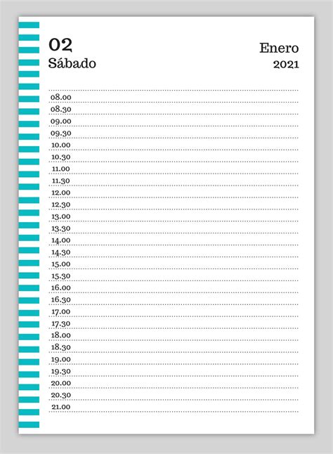 Agenda Imprimible 2021 Diaria Un Dia Por Pagina Archivos Etsy