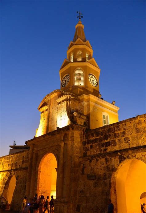 Torre De Reloj De Cartagena Colombia Imagen De Archivo Editorial