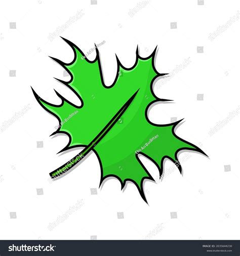 Green Leaf Isolated Vector Illustration Outline Stock Vector (Royalty ...