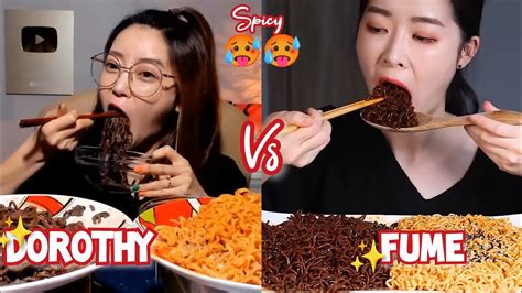 DOROTHY VS FUME Spicy Eating mukbang| taenut 2.0🥯 - YouTube