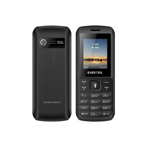 T L Phone Portable Evertek Pokito Double Sim Noir