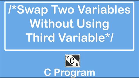 88 C Program To Swap Two Variables Without Using Third Variable YouTube