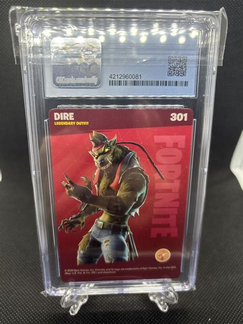 2020 Panini Fortnite Reloaded 301 Dire CGC 9 Mint EBay