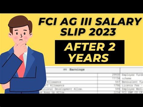 FCI Assistant Grade III Latest Salary Slip 2023 FCI AG III After 2