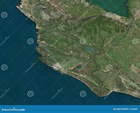 Ulcinj Montenegro Low Res Satellite No Legend Stock Illustration