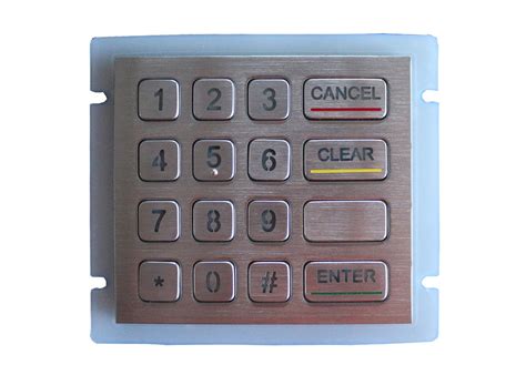 Mm Travel Metal Numeric Keypad Stainless Steel Dot Matrix With