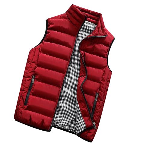 Winter Puffer Vest For Men Lightweight Clearance Men Autumn Winter Coat