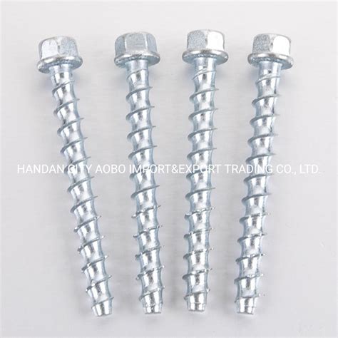 Galvanised Concrete Screw Strong Masonry Anchor Concrete Bolts With Hex