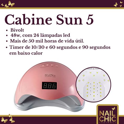 Cabine Sun 5 Digital 48w Bivolt Coletor De Pó Grelha Curso Grátis