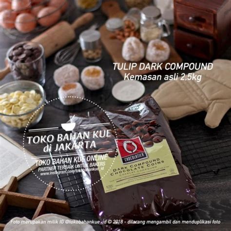 Jual Tulip Dark Compound Coin Chocolate 1kg Cokelat Baking Coin