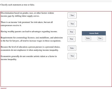 Solved Classify Each Statement As True Or False Chegg