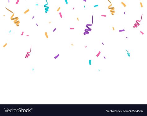 Party background colorful confetti isolated Vector Image