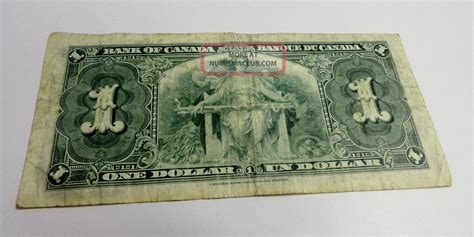 1937 Bank Of Canada One Dollar Bill Note