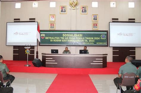 Ini Pesan Dandim 0207 Simalungun Saat Gelar Sosialisasi Netralitas TNI