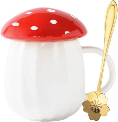 Yalucky Kawaii Cute Mushroom Mug Tea Cup Set Mushroom Stuff For Milk