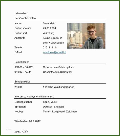 bewerbungsschreiben praktikum vorlage schueler  bewerbung lebenslauf schueler vorlage