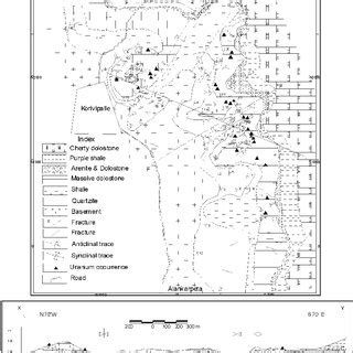 Geological Map Of Cuddapah Basin Showing The Study Area Around