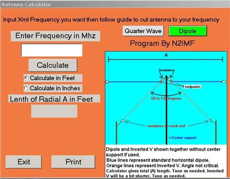 Dipole And Inverted V Vee Design And Calculator Ham Radio Antenna