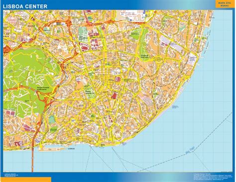 Lisboa Downtown Mappa Mappe Mondo Netmaps