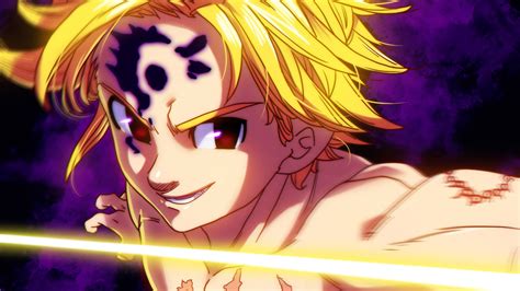 470740 4k Nanatsu No Taizai Yellow Meliodas Sin Of Wrath Purple Eyes Smiling Yellow