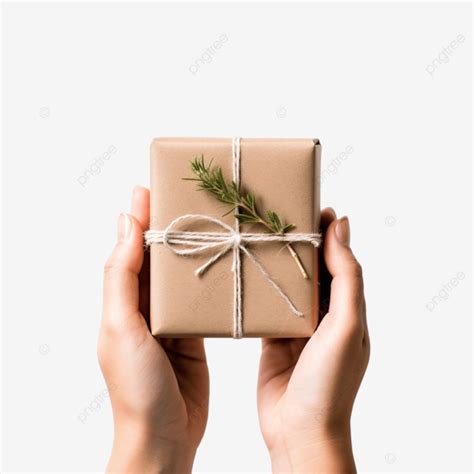 Cerca De Manos Femeninas Sosteniendo Un Pequeño Regalo De Navidad