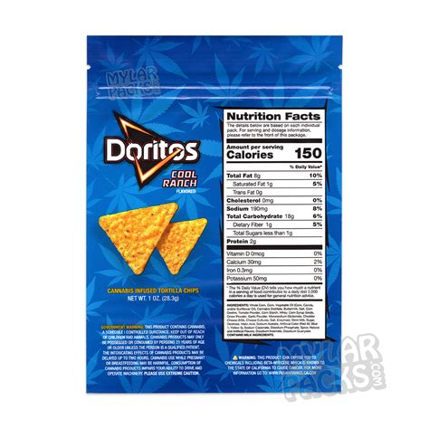 Doritos Cool Ranch 600mg Empty Edibles Mylar Snack Packaging Bags – Mylar Master